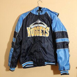 *SOLD* Denver Nuggets Vintage Reversible Button Up Jacket (L)